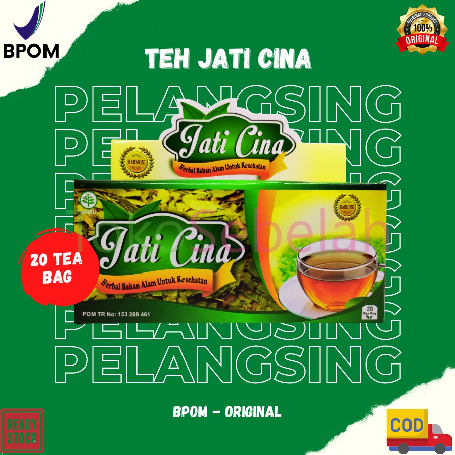 

TEH JATI CINA CELUP HARMONI ORI BPOM ISI 20 TEA BAG - TEH JATI CINA CELUP ASLI - BISA COD