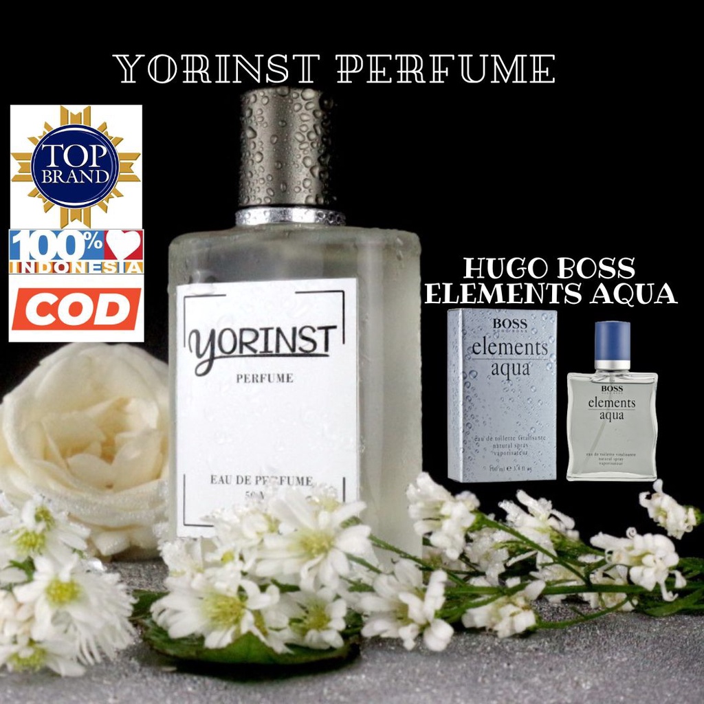 Parfum Pria Tahan Lama Hugo Boss Elements Aqua 50 ML by Yorinst Perfume
