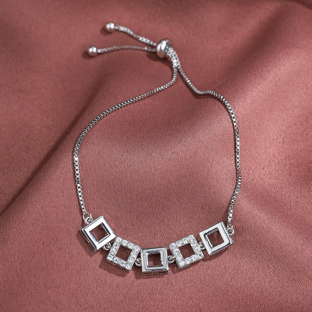 gelang wanita titanium anti karat fashion  tangan rantai gelang korea titanium perhiasan perak D347