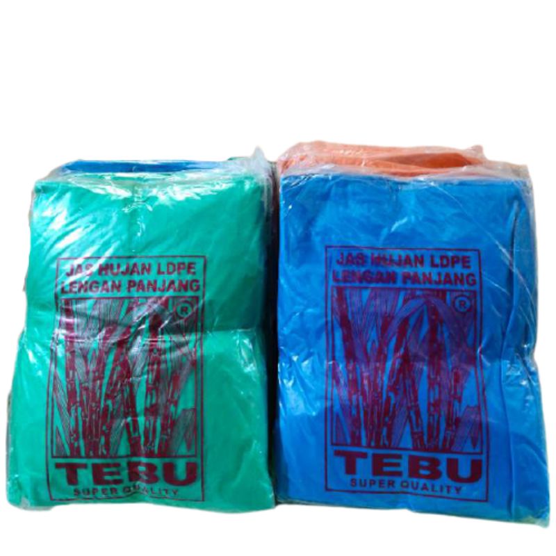 Jas Hujan / Mantel Plastik TEBU Poncho Lengan