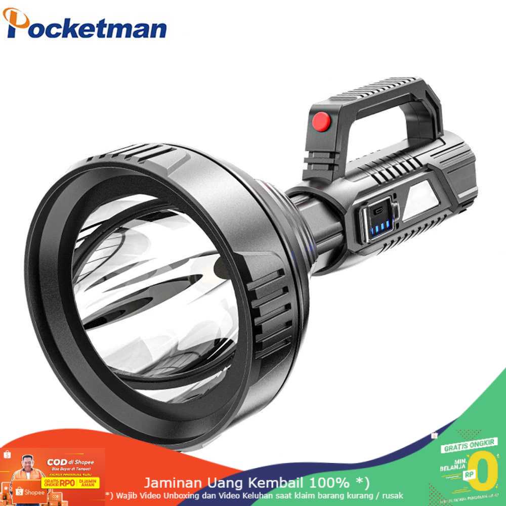 (BISA COD) RVOSTR LED Pocketman Senter LED Waterproof USB Recharge Cree XPE - LH-A08