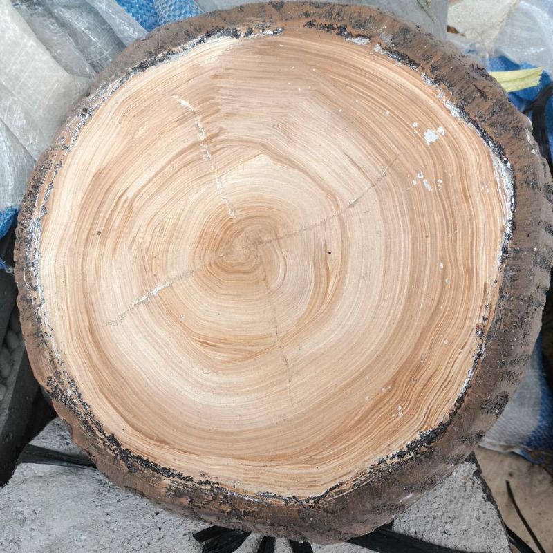 Batu Pijakan Motif Kayu diameter 30cm / Stepping Stone