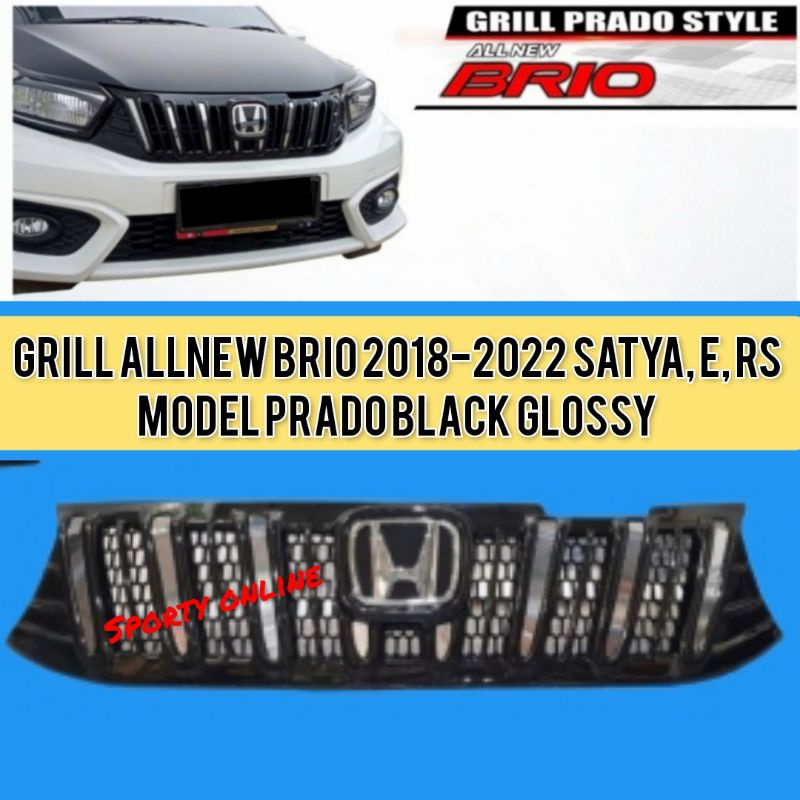 grill allnew brio 2018-2022  model prado black glossy