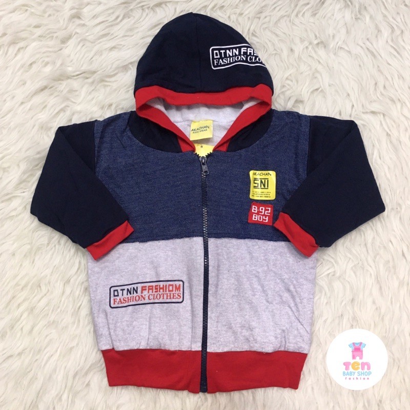 Jaket Jeans Bayi Laki-laki / Baby Boy Akachan (Sweater anak, Cardigan, Coat) AKCH01-XL - B.29 Navy