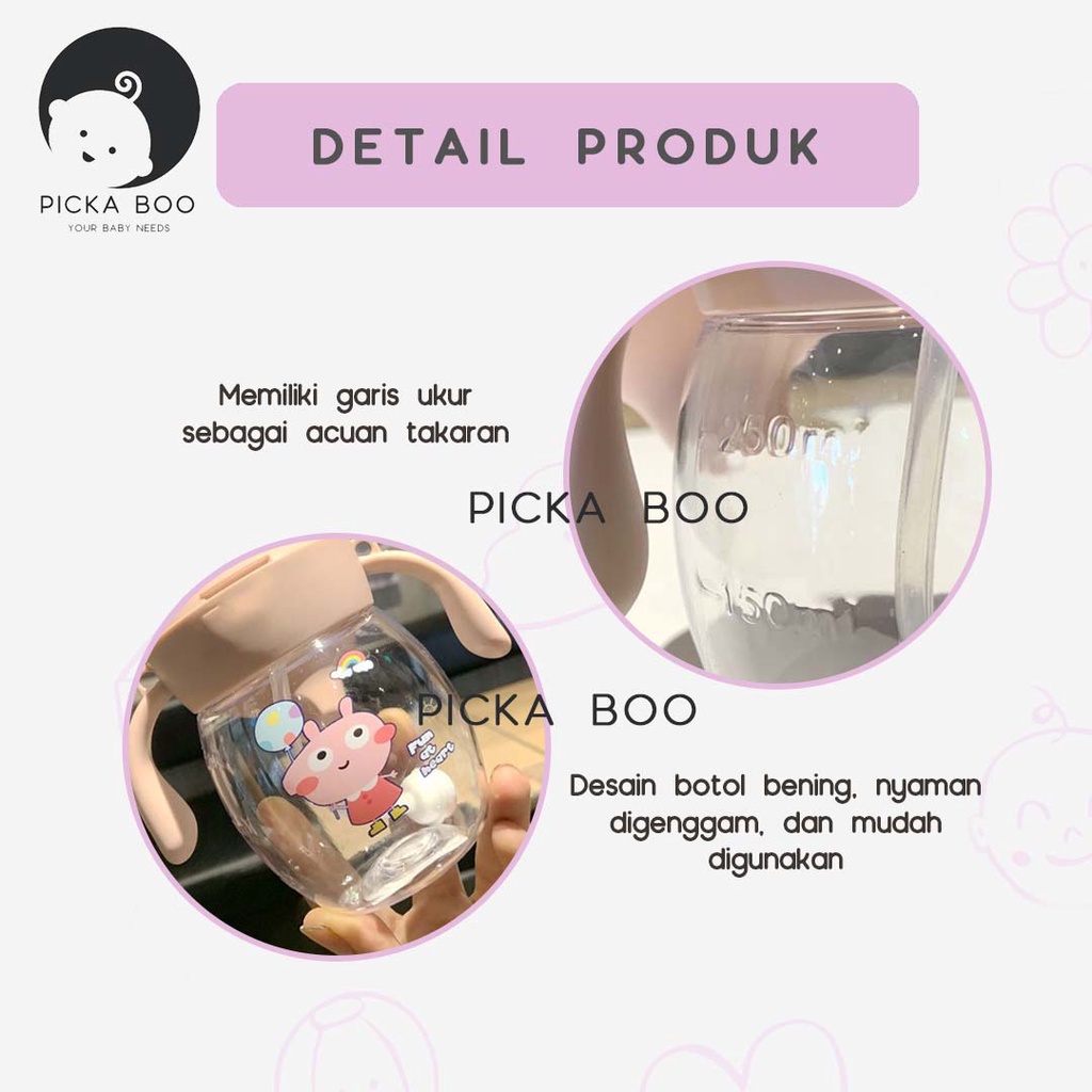 PICKA BOO Botol Minum Bayi Karakter Training Cup Baby