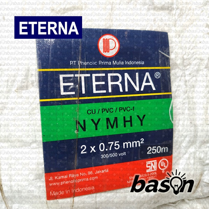 Eterna NYMHY 2 x 0.75mm @ 250 meter - TIDAK DI ECER