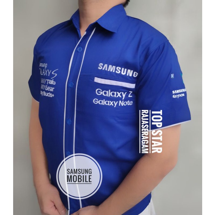 Baju Kemeja SAMSUNG Bordir Seragam Komunitas HP Gadget Kerja PDH Promo