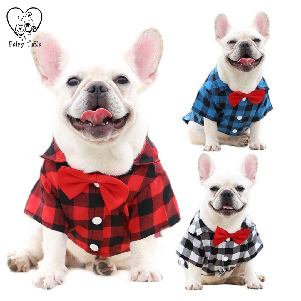 Baju Anjing Kucing | Kostum Kaos Kemeja Dasi Kupu Kupu | Pet Bowtie Tie Shirt Clothes