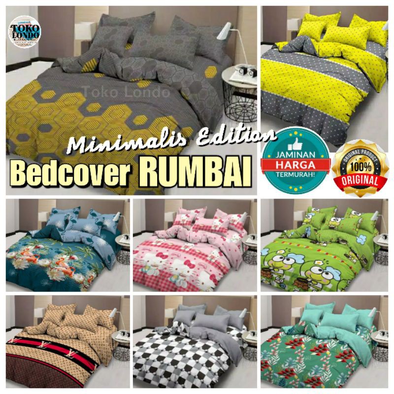 BC Bedcover LADY ROSE RUMBAI Set King Size uk 180 180x200 cm MINIMALIS GC Louise Michelle Polka Hindia