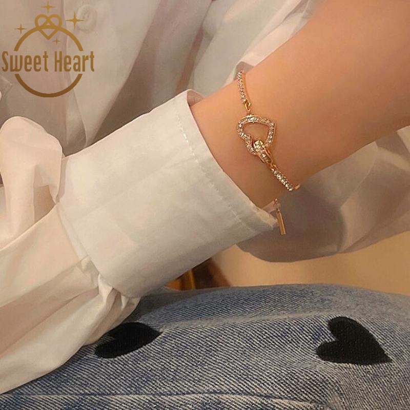 Love Bracelet Female Ins Design Sense Student Forest Jewelry Gift for Women Ladies Gift Sweet Heart Jewelry