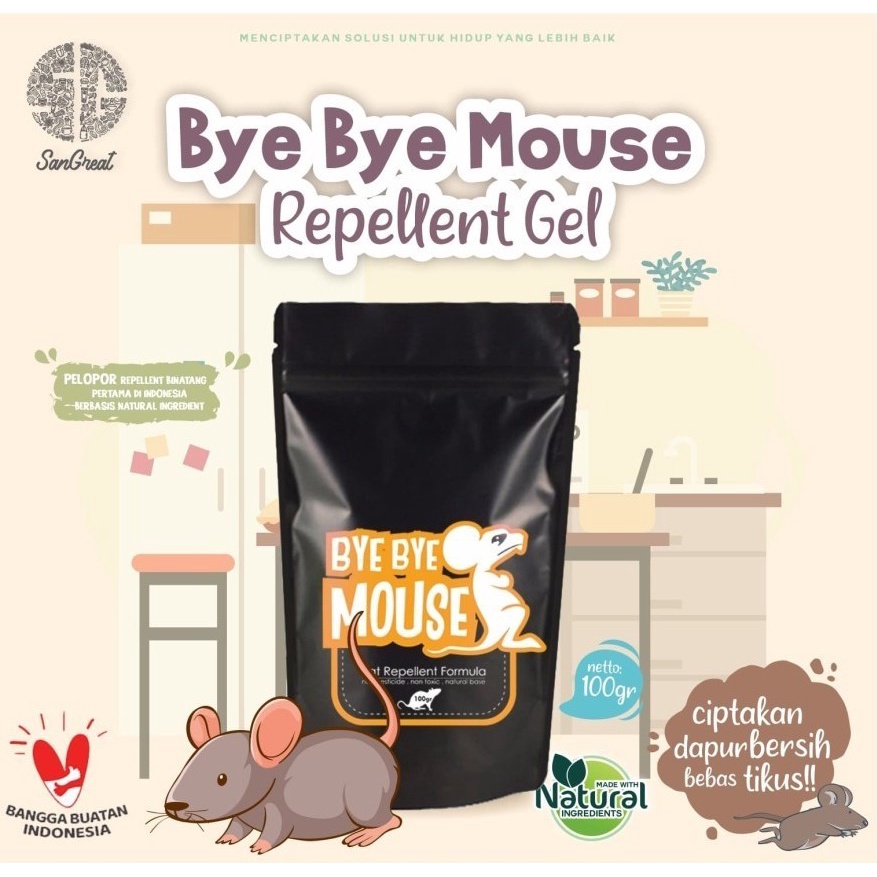 100g Bye bye mouse Rat Gel pengusir tikus, anti tikus basmi tikus 100 gram Mouse Repellent Rat Repellent siap tebar non pestisida aman untuk keluarga Kapur Barus