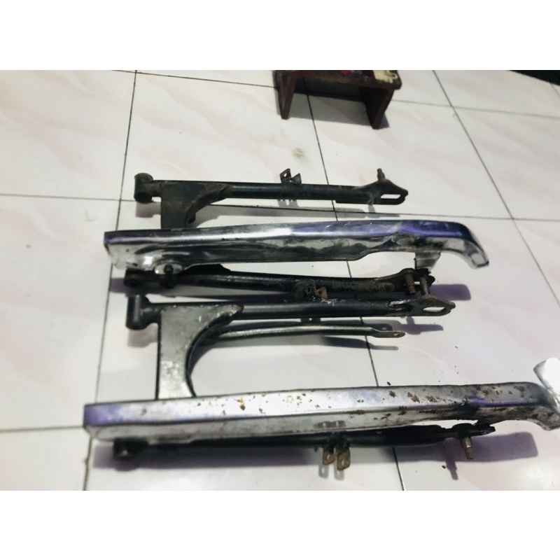 Arm bulet original rx king komplit cover rantai chrome
