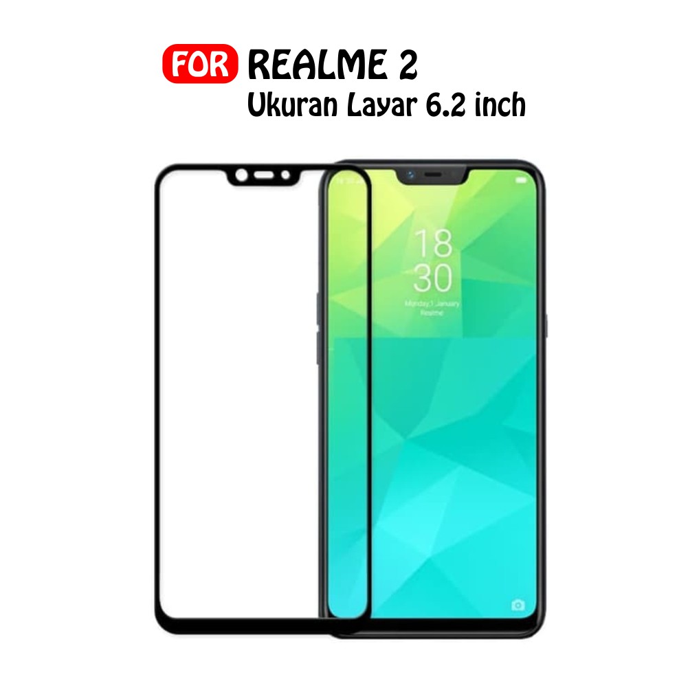 Tempered Glass Full for Realme 2 Tempered Glass 9D Full Layar