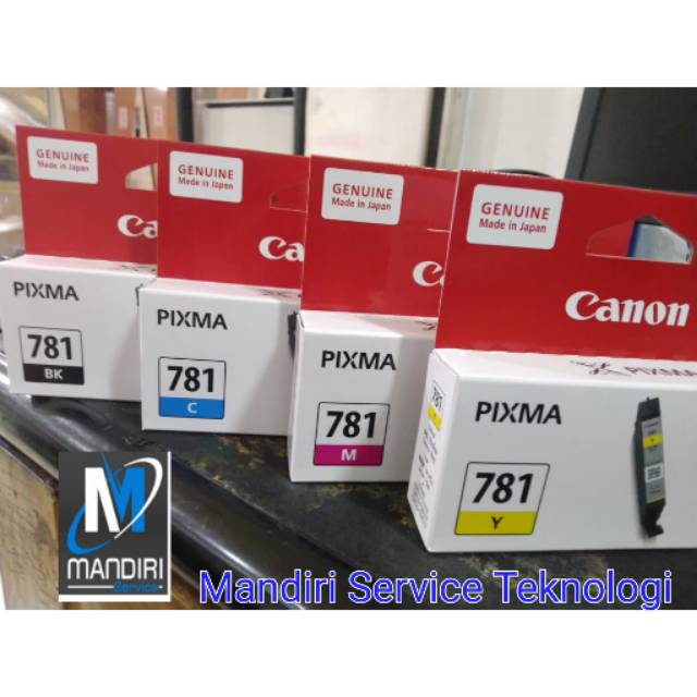 Tinta Catridge Canon Pixma 781 Black Cyan Magenta Yellow Color