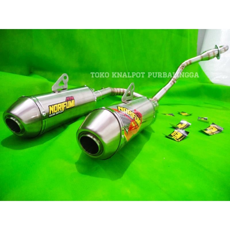 knalpot NORIFUMI EVO CABANG UNDERTRAIL DOUBLE SILINCER PNP CRF KLX DTRACKER WR 155 knalpot crf 150l 