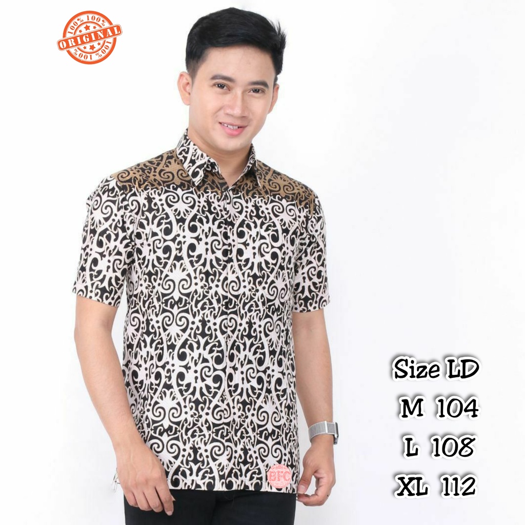 tey-17 Batik wanita ASJ SA HRB026 Kenongo Kemeja Tosca Pendek-HEM SALE