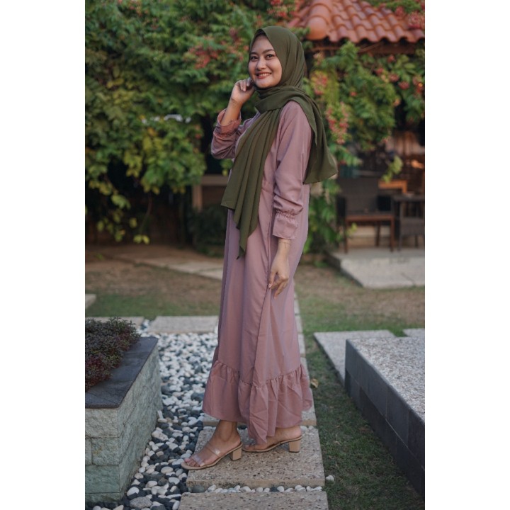 Gamis wolfis polos / gamis wolfis premium / gamis murah - kartika collection