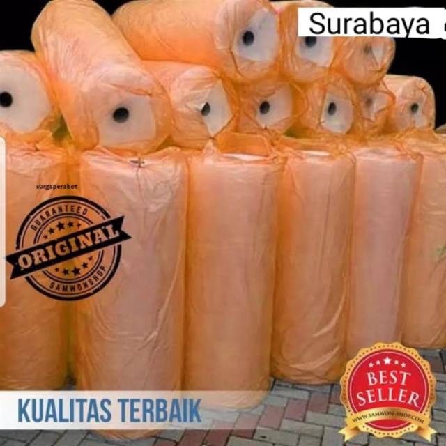 Bubble wrap mulia 50x125 untuk barang rawan pecah roll jumbo surabaya gojek bubblewrap packing bks