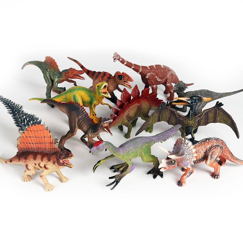 AUGUSTINA Mainan Angka Dinosaurus Mainan Klasik Anak Dinosaurus Hewan Dunia Hewan Model Dinosaurus Bermain set Simulasi Animal Action Figure Model Tiranosaurus