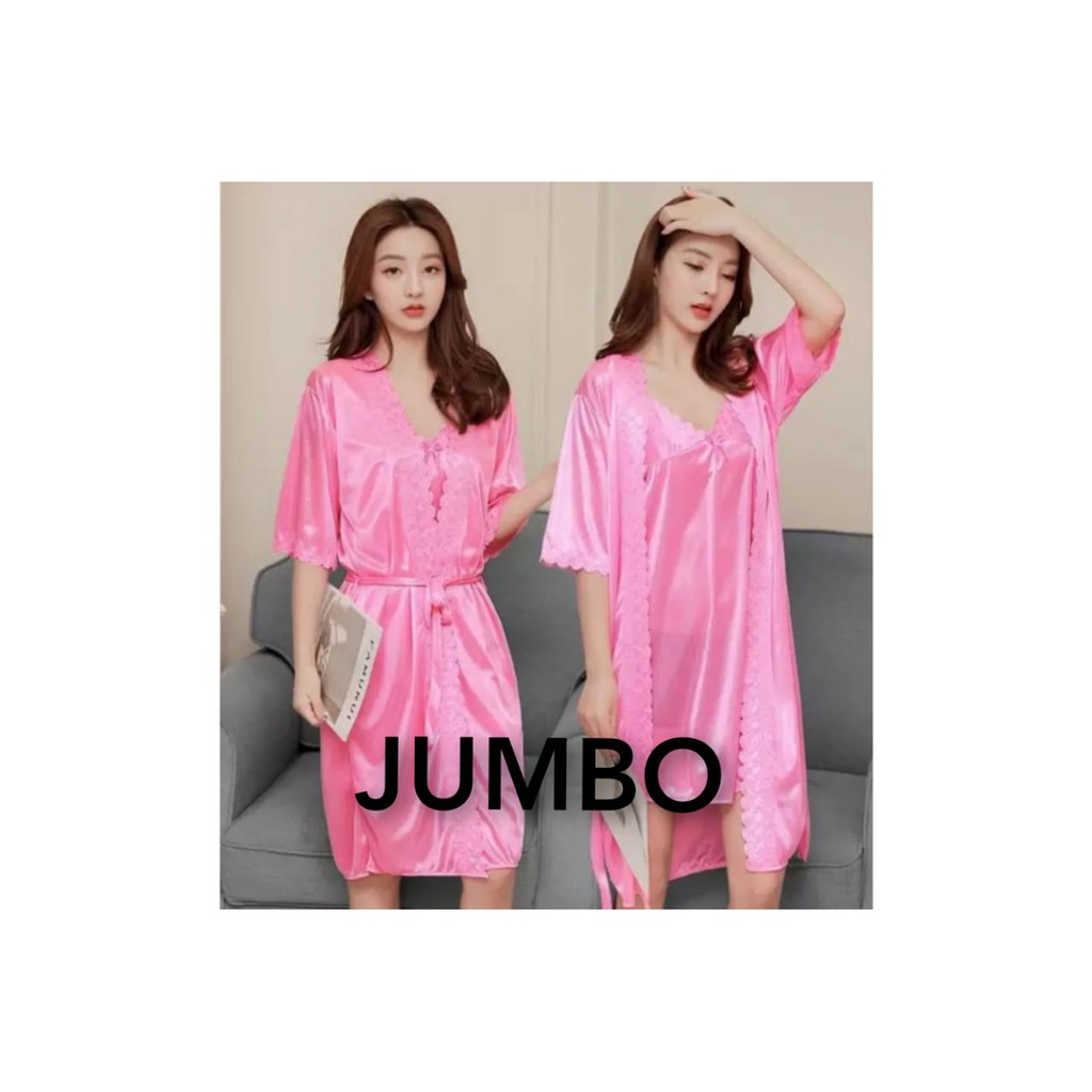 Rillo - Kimono lingerie 2in1 Jumbo Luar Dalam Pisah Fit XXL