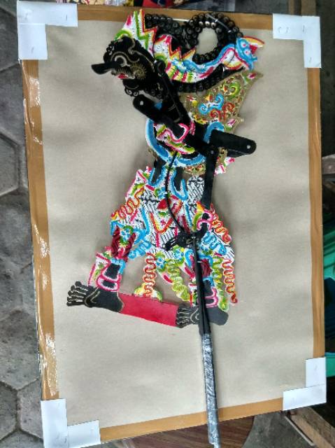 (BISA COD) KERAJINAN WAYANG KULIT RADEN GATOTKACA UKURAN BESAR 40x30 cm UNTUK DALANG DEWASA PAJANGAN