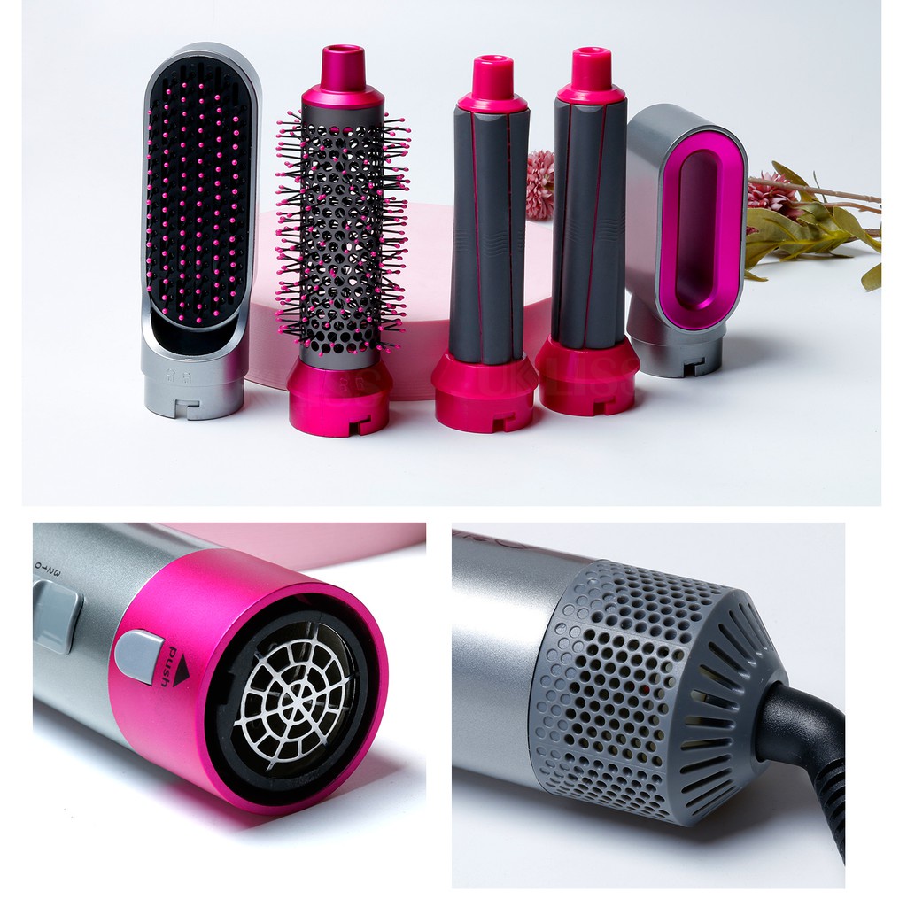 5 In 1 Sisir Blow Dryer Elektrik Dengan Ion Negatif Untuk Mengeriting Rambut