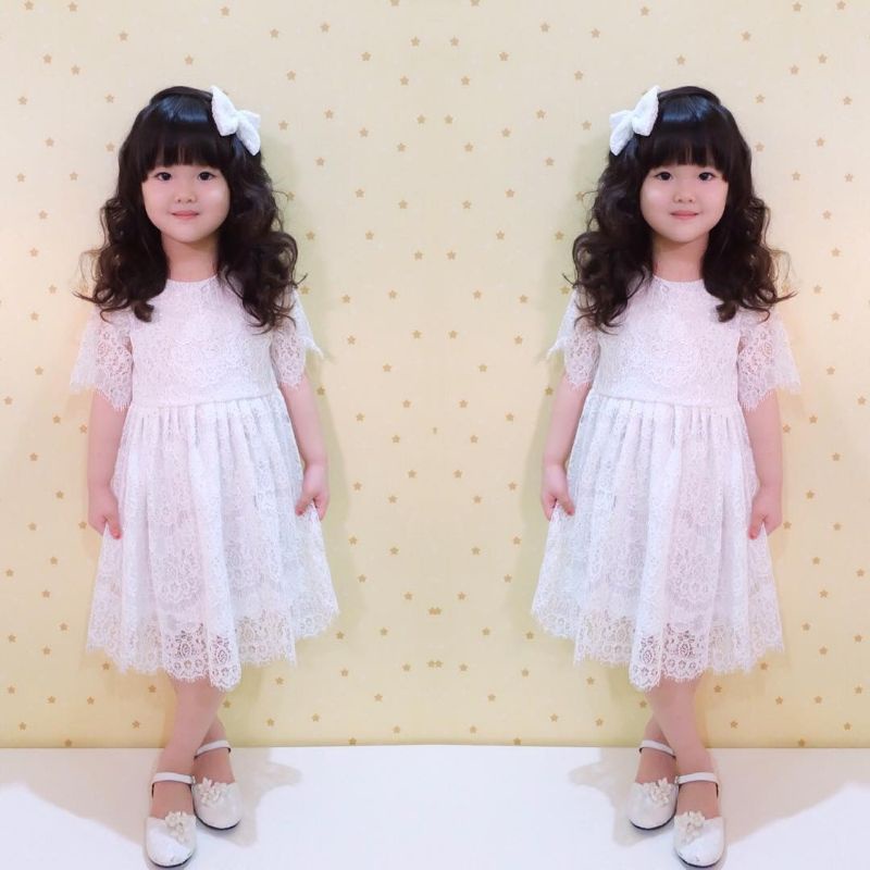 Ethnic Manda Dress Brukat Baju Pesta Anak Baju Anak Perempuan Dress Couple Mom and Kid