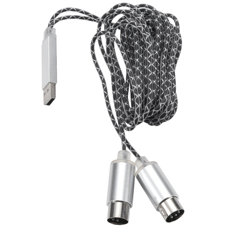 Element Kabel MIDI Konverter Interface IN-OUT Ke USB Dengan Lampu Indikator