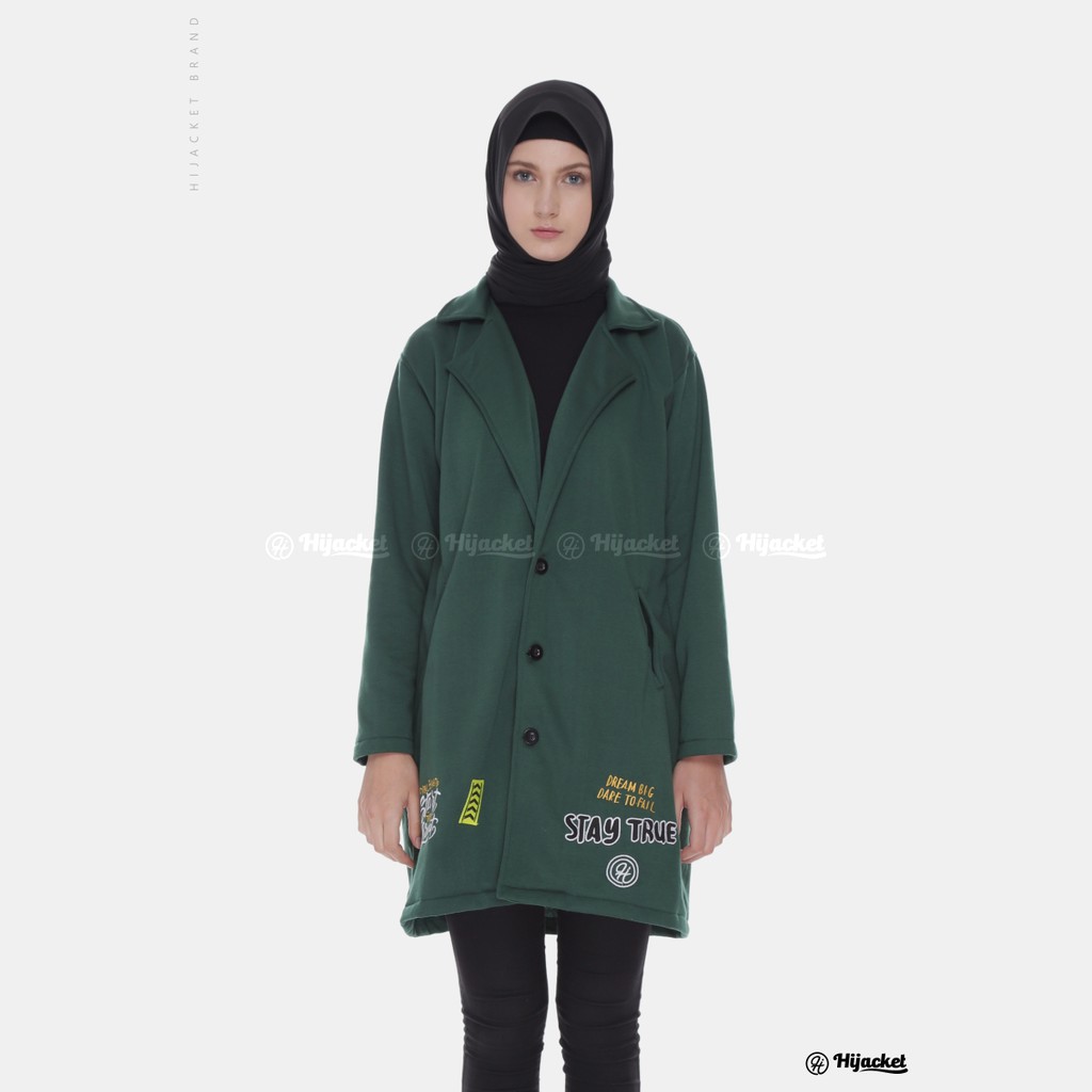 Hijacket Elma Series Origilal Jaket Hijabers Bahan Premium Fleece yang 