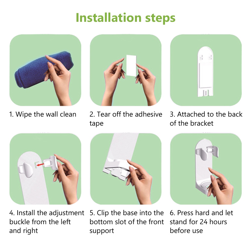 Rak Holder Sikat Gigi Elektrik Anti Slip Adjustable Untuk Kamar Mandi