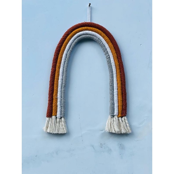 READY STOK) macrame hiasan dinding pelangi / macrame wall hanging (HD 148)