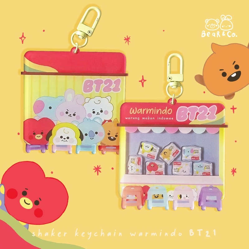 warmindo BT21 shaker keychain/indomie keychain