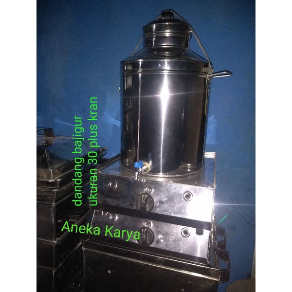 Dandang bajigur/dandang wedang jahe/sujamer ukuran 30 PLUS KRAN PAKET MURAH
