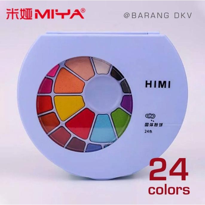 

TERBARUU!! Miya Himi Watercolor Solid 24 Colors Warna + Kuas SALE