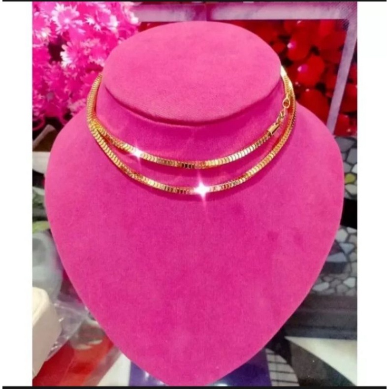 kalung model milano sangat cantik gold titanium asli anti karat