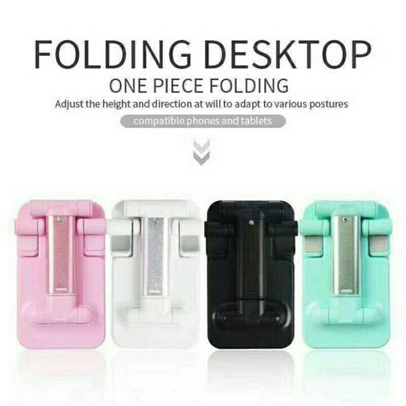 Folding Desktop phone stand Lazypod lipat Holder handphone stand HP