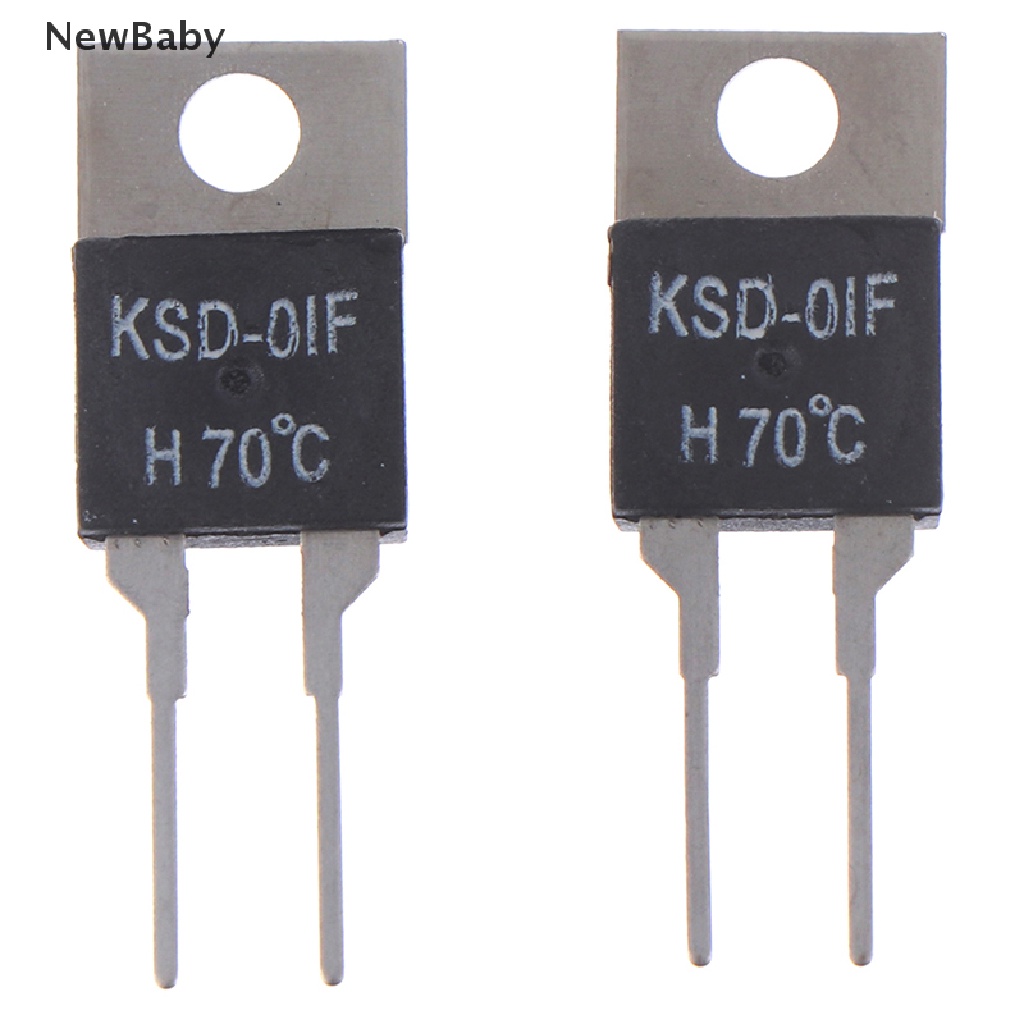 NewBaby 2Pcs  Normally Open Thermal Switch Temperature Sensor Thermostat KSD-01F 70 Degc ID