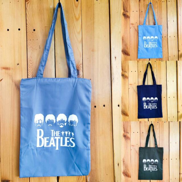 TOTE BAG the BEATLES ORANG bahan drill [ada resleting]