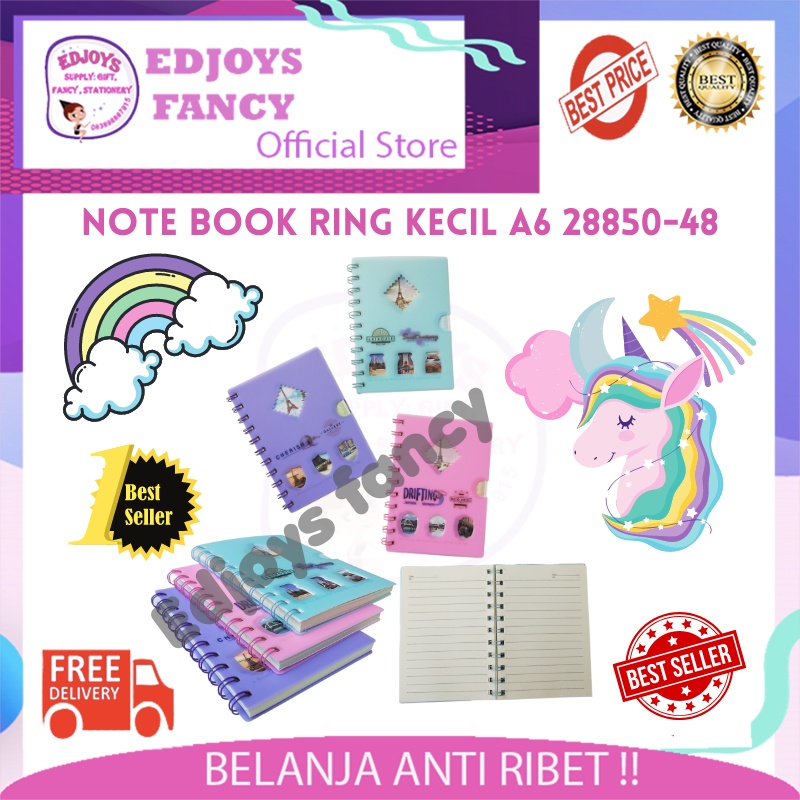 

Edjoys Buku catatan Notebook animal lucu A6 hardcover ring spiral A6 elegant color aesthetic 28850 - 50100
