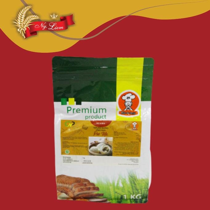 

vikriyansatyaveta5694 RIC & BRIS Tepung Premix Bakpao / Pao / Roti Kukus 1 kg TERLARIS TERPERCAYA ORIGINAL