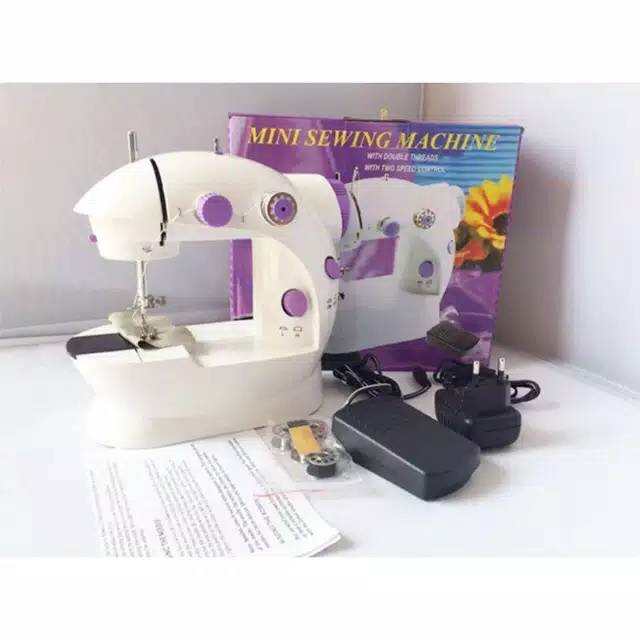 MESIN JAHIT MINI SEWING MACHINE GT 202 WITH LED LIGHT ( DENGAN LAMPU LED)