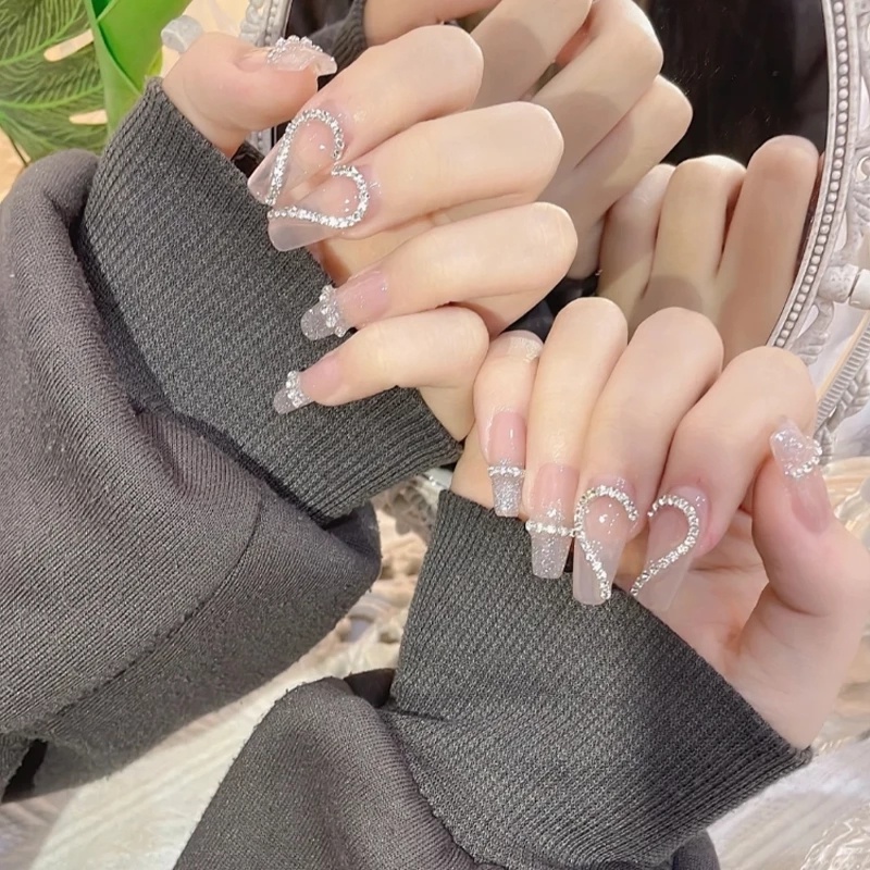 Perhiasan Rantai Berlian Imitasi Kristal Mutiara 3D Ukuran 25cm Untuk Dekorasi Nail Art