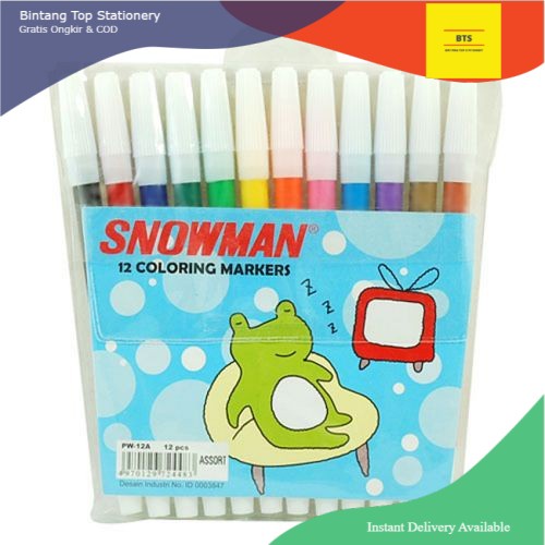 

[BTS] Spidol 12 Warna Snowman (Set)