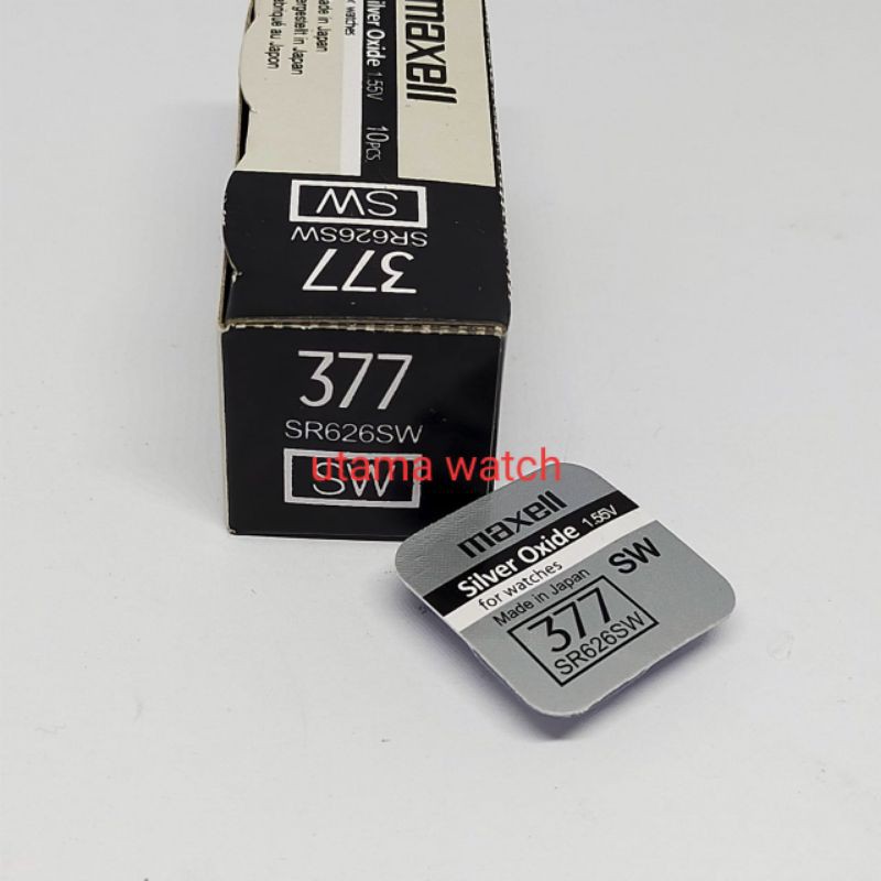 BATERAI JAM TANGAN MAXELL SR377SW /SR626SW ORIGINAL BATERAI MAXELL KOTAK