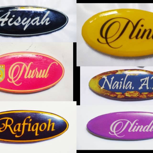 

Name tag oval