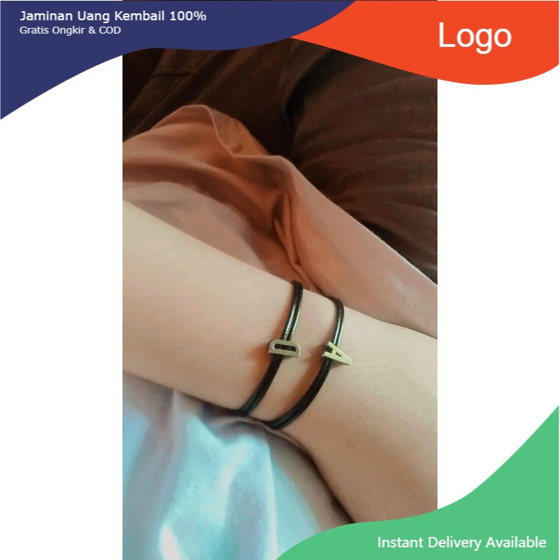 Gelang inisial magnet/ gelang huruf nama / untuk couple Hadiah anniversary / kado pacar goodthingsgo