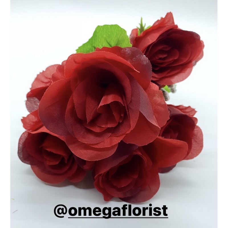Rose Mangkok Artificial Bunga Artificial/Bunga Plastik/Bunga Dekorasi/Dekorasi Pernikahan/Pernikahan-Merah