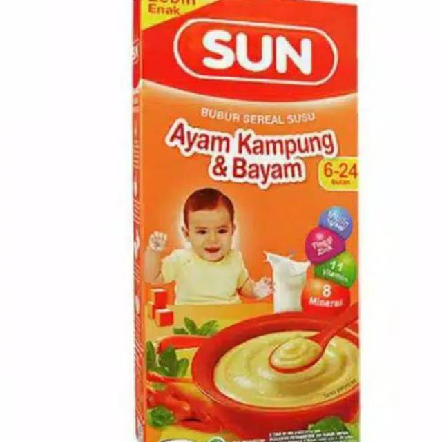

PROMO SUN bubur sereal ayam kampung & bayam 120gr