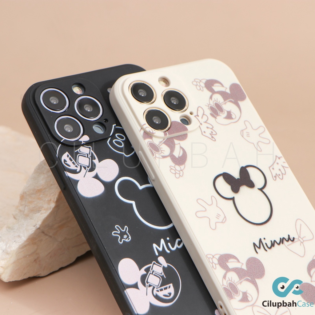 Soft Case Edge Miki Mini Cartoon Full Lens Cover Case iPhone 7 8 SE 7+ 8+ X XR XS 11 12 13 MINI PRO MAX