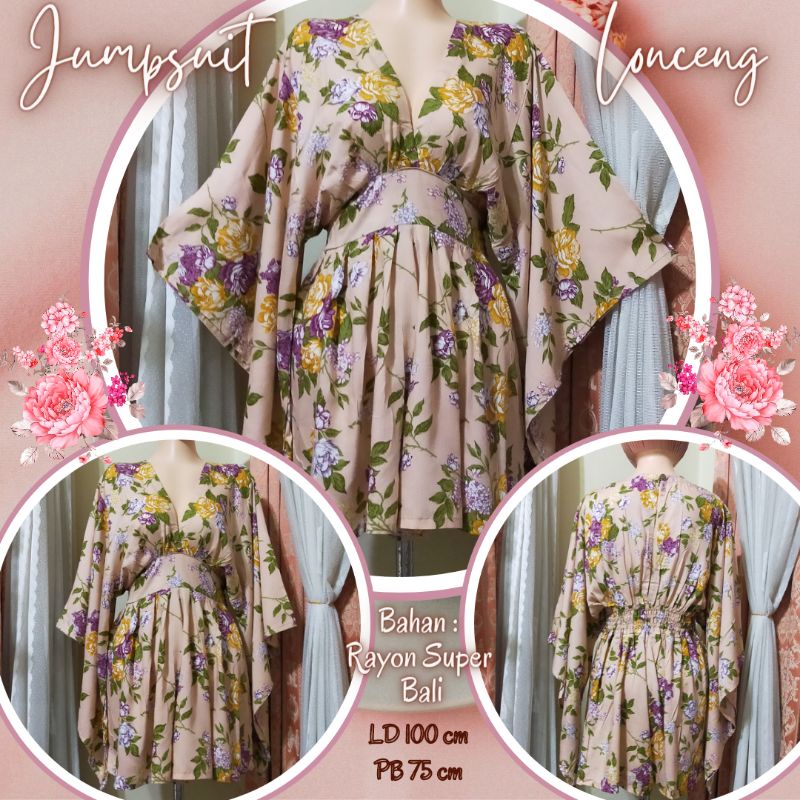 Jumpsuit Lonceng //Jumpsuit celana pendek //Jumpsuit Luna Bali //Jumpsuit Bali